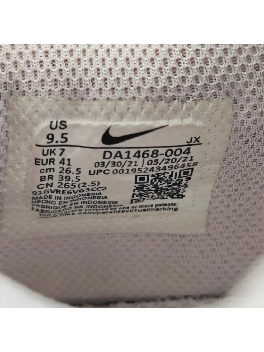 Nike Crater Remixa Women's Size 9.5 US Sneakers Knit Grey Shoes DA1468-004